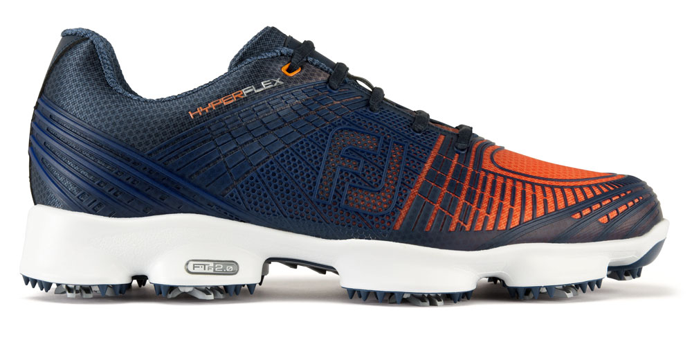 FootJoy HyperFlex II Golf Shoes 2017-Navy & Orange-7.5-Medium