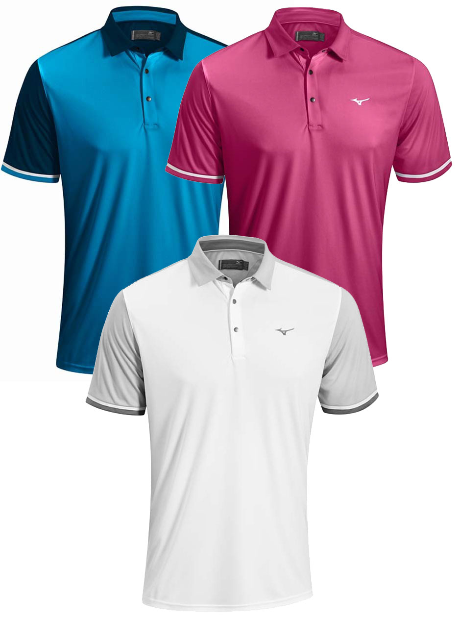 Mizuno Origami Polo Shirt-Methyl Blue / Total Eclipse-Small