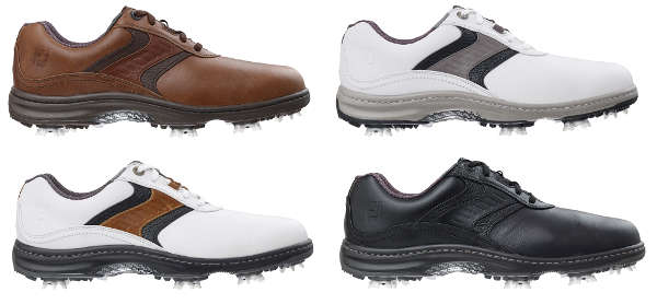 FootJoy Contour Series Golf Shoes-7-Medium-White/Taupe/Black