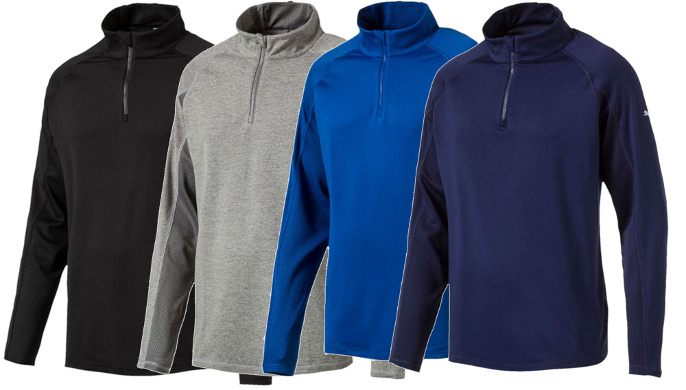 Puma Core 1/4 Zip Crest Pullover-572366-GreyHeather-Small