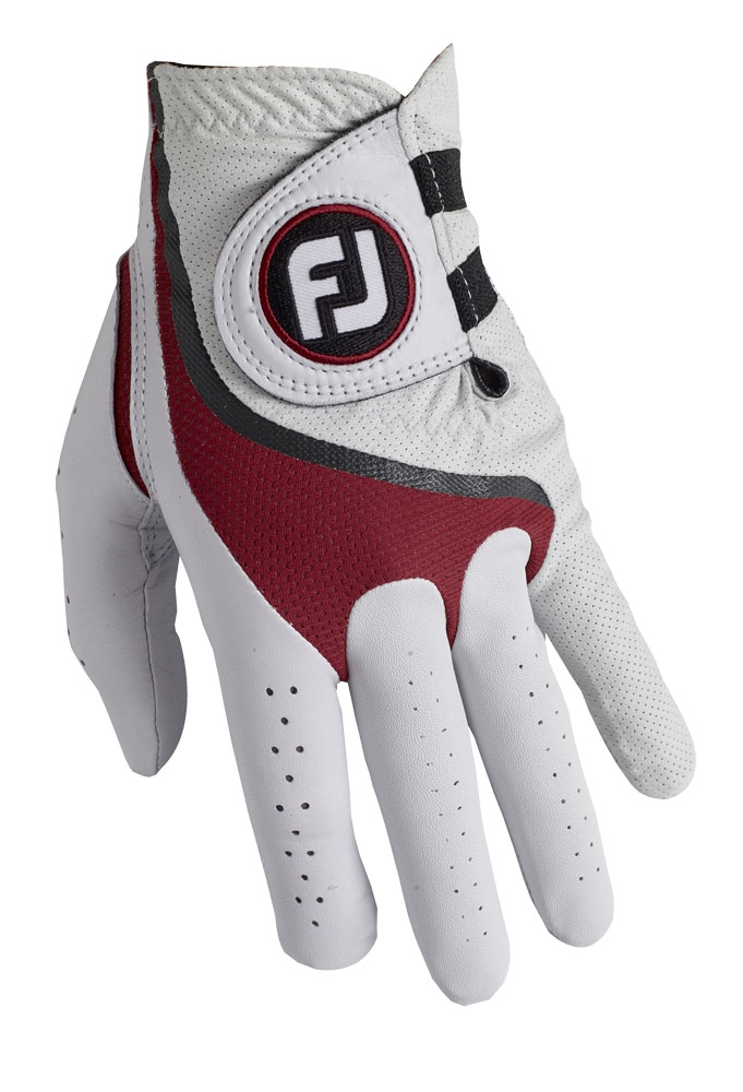 FootJoy Pro FLX Golf Glove - White/Red-Left Hand (To wear on LEFT...