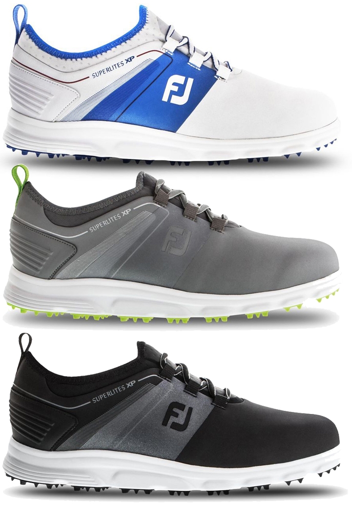 FootJoy Superlites XP Golf Shoe 2019 -8-Medium-White/Blue/Red