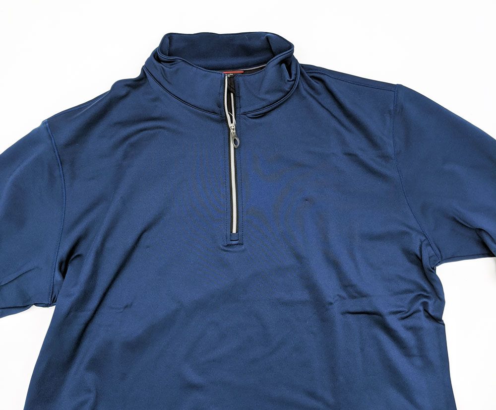Mizuno Warmlite Half Zip Long Sleeve Pullover -Large-Dress Blue