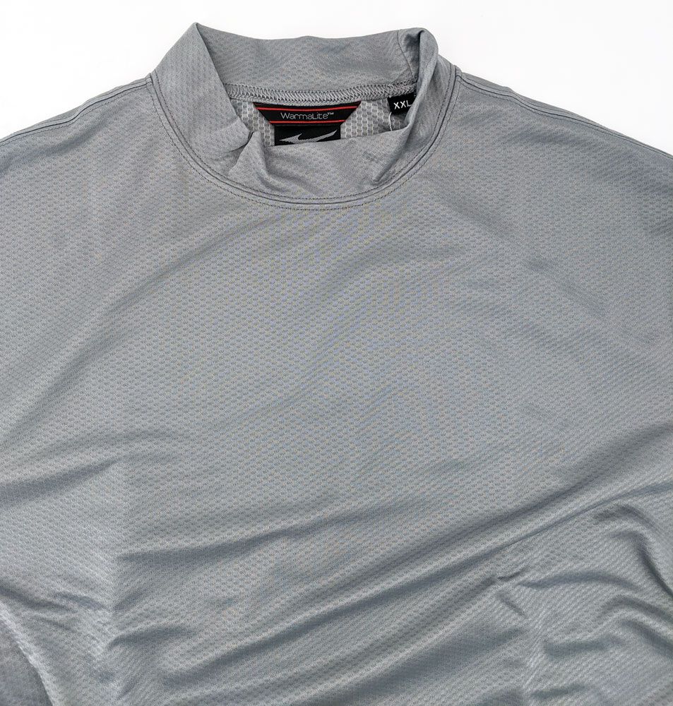 Mizuno Warmalite Thermal Mock Longsleeve Pullover  -Small-Charcoal