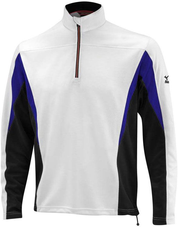 Mizuno Warmalite 1/4 Zip Fleece -XXL-White/Black
