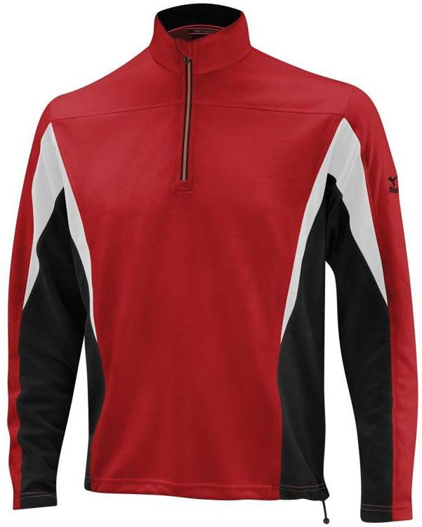 Mizuno Warmalite 1/4 Zip Fleece -XXL-Red