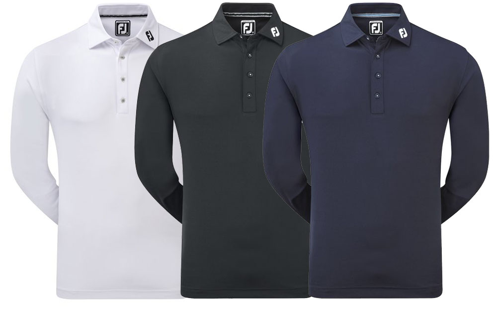 FootJoy Long Sleeve Thermocool Self Collar-Small-Navy