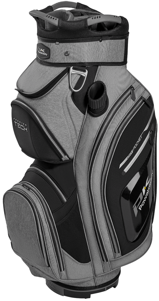 Powakaddy Premium Tech Cart Bag - Heather/Black/Silver