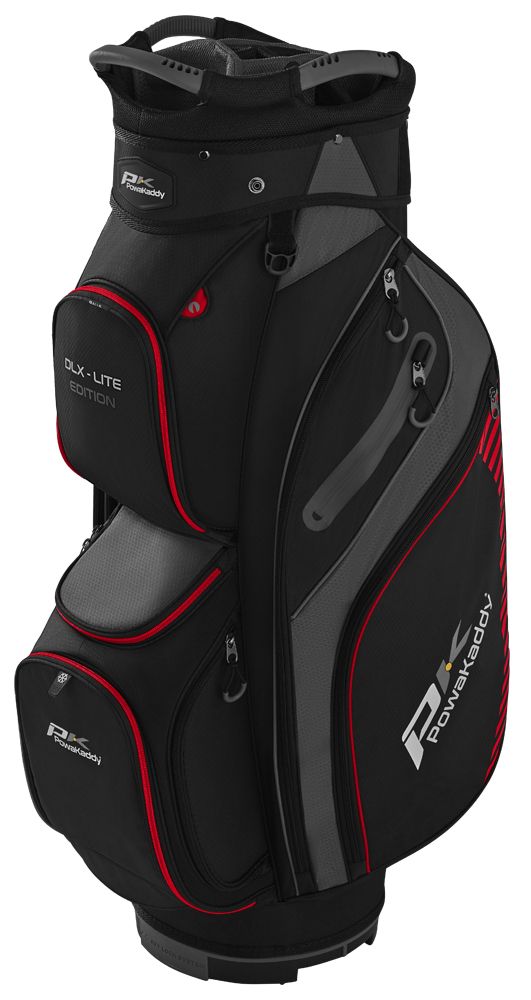 PowaKaddy DLX-Lite Edition Cart Bag - Black/Titanium/Red