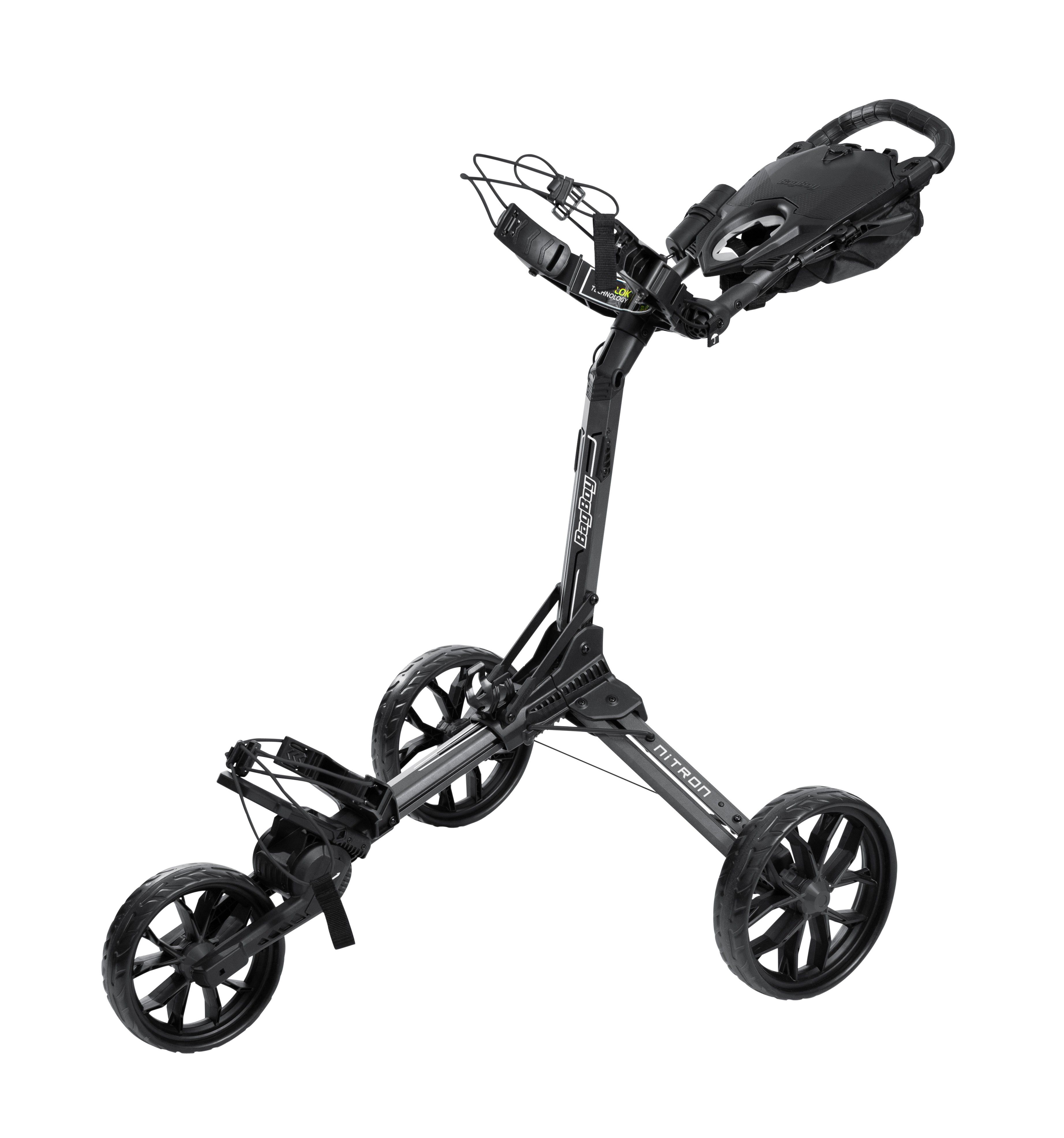 Bag Boy Nitron Auto-Open Push Cart-Graphite/Grey