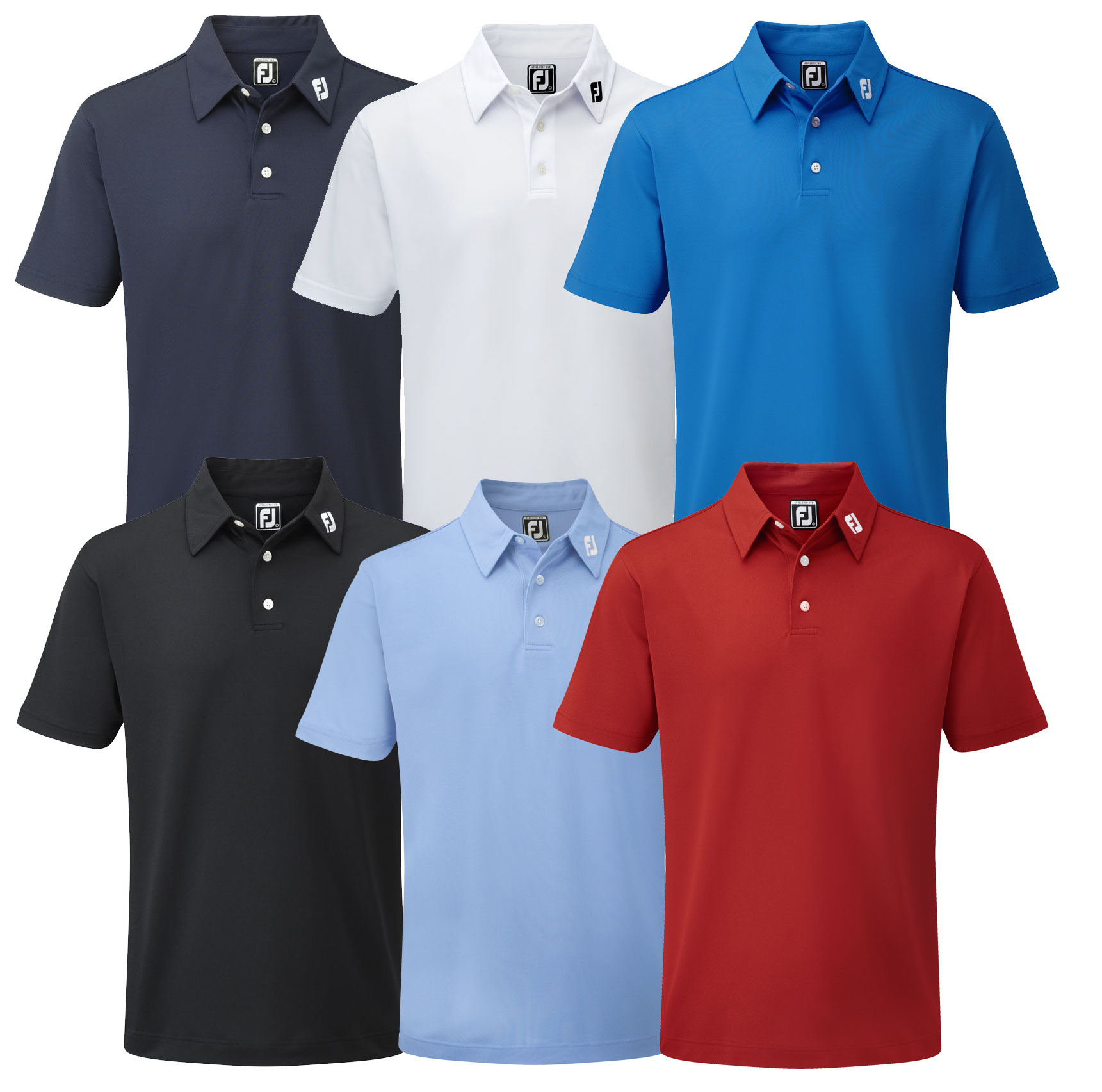 FootJoy Stretch Pique solid Colour Polo Shirt 2017-White-XL