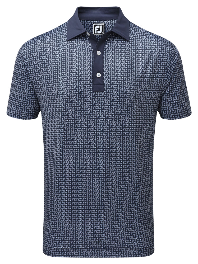 FootJoy Pique Paisley Polo Shirt - 92185-Small
