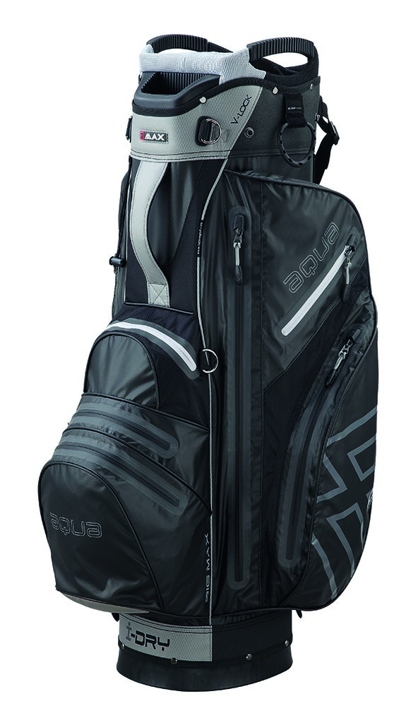 Big Max Aqua V-1 Cart Bag-Black/Silver + FREE Big Max Umbrella!