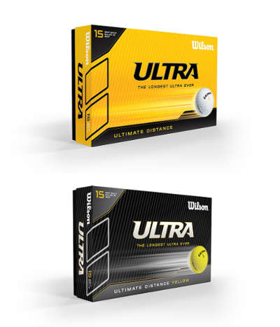 Wilson Ultra 15 Ball Pack Golf Balls-Yellow