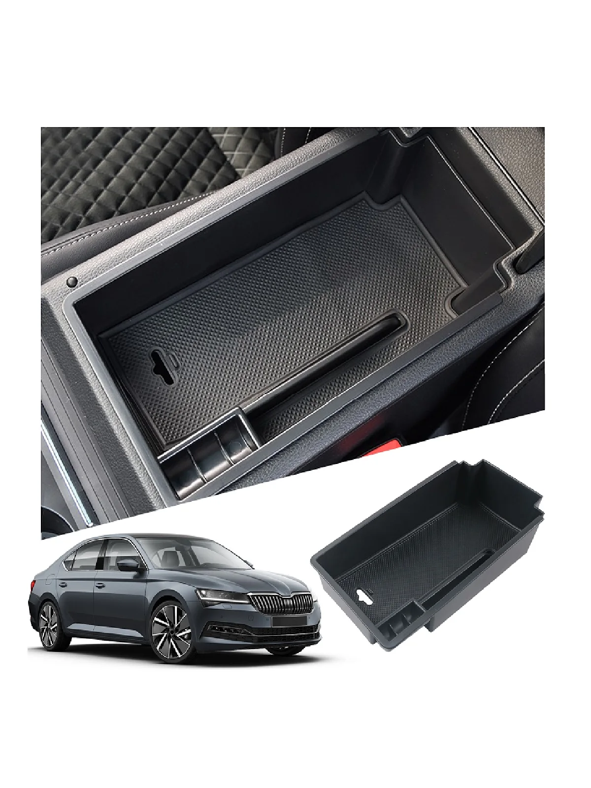 RUIYA Auto Armlehne Storage Box für Superb MK3 B8 2016 2017 2018 2019 2020 Zentrale Steuerung Armlehne Box Auto Innen zubehör