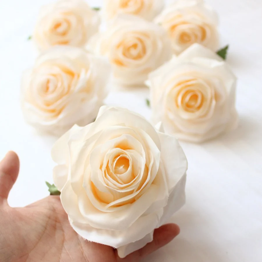 Große rose kopf große rosen köpfe silk blume kopf künstliche blumen 5 stücke DIY hause hochzeit