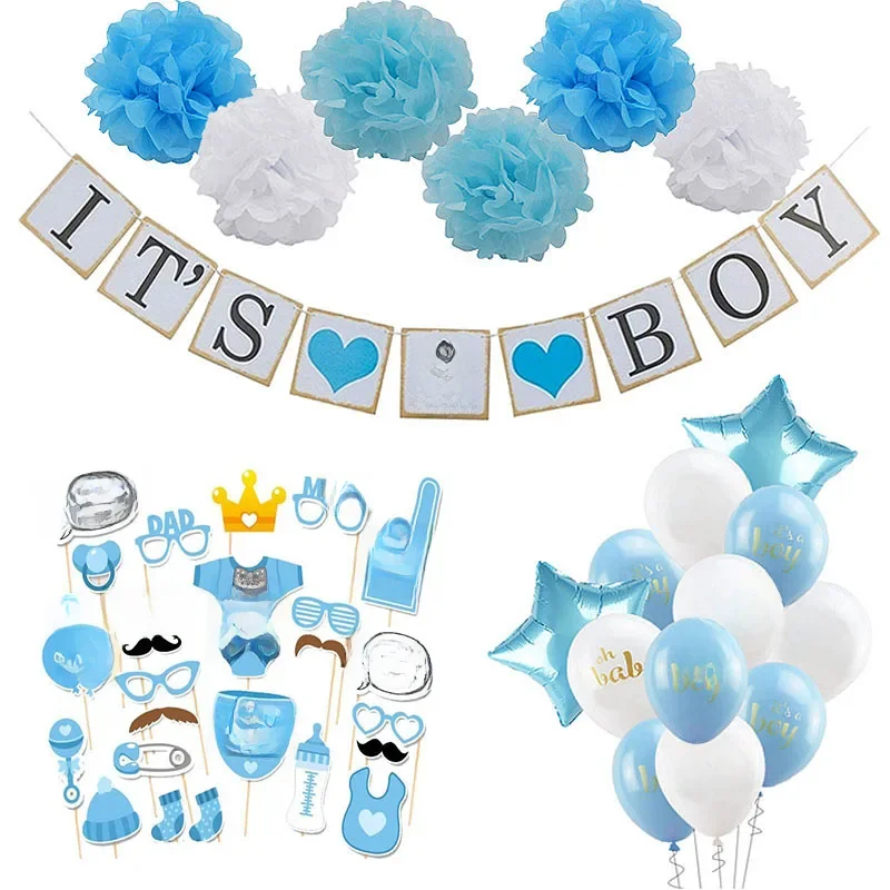 Babyparty-Dekorationen-Set für Jungen und Mädchen, Es ist ein Junge, es ist ein Mädchen,