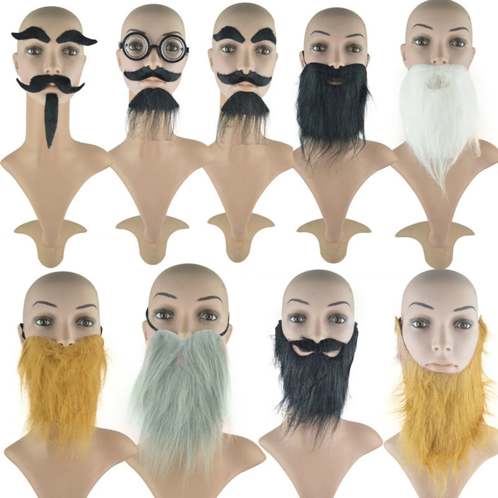 Maskerade Requisiten Urlaub Partei Kleid Up Gefälschte Bart Simulation Bart Acht Charakter Bart Bart