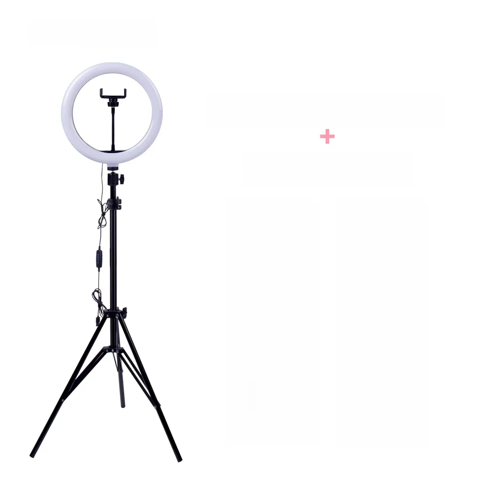 Video Licht Dimmbare LED Selfie Ring Licht USB ring lampe Fotografie Licht mit Telefon Halter 2M
