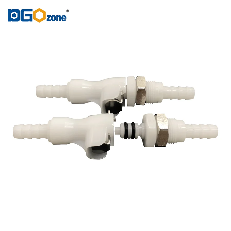 3/16 "bis 1/4" Kunststoff-Schnell kupplung Stecker und Buchse Kupplungs stecker Installation