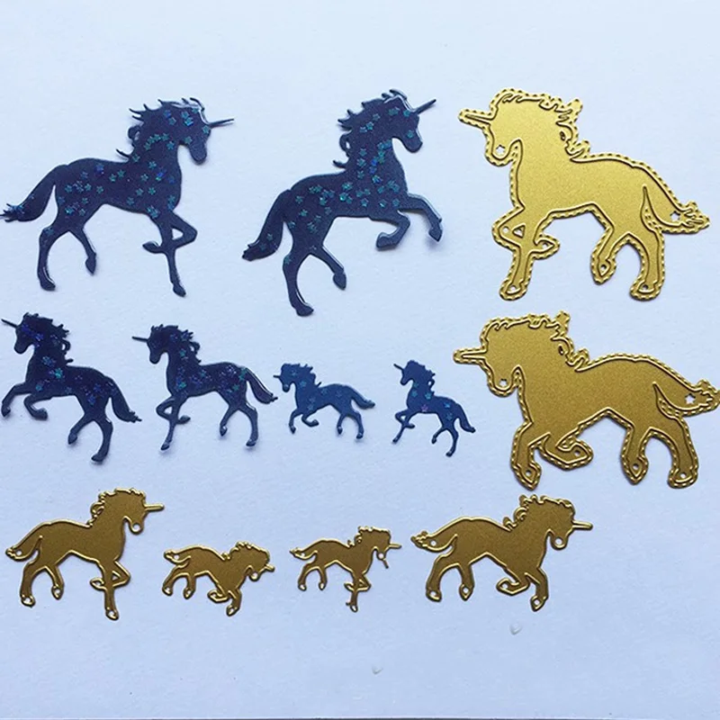 Einhorn-Pferde-Rahmen-Stanzformen, Scrapbooking, METALL, STANZSTÖBE, neu, 2024, Stempel, Basteln,