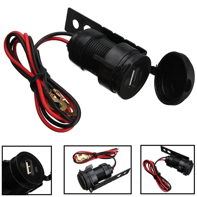 12v schwarz wasserdicht moto rcycle lenker handy usb ladegerät power adapter hohe qualität geeignet