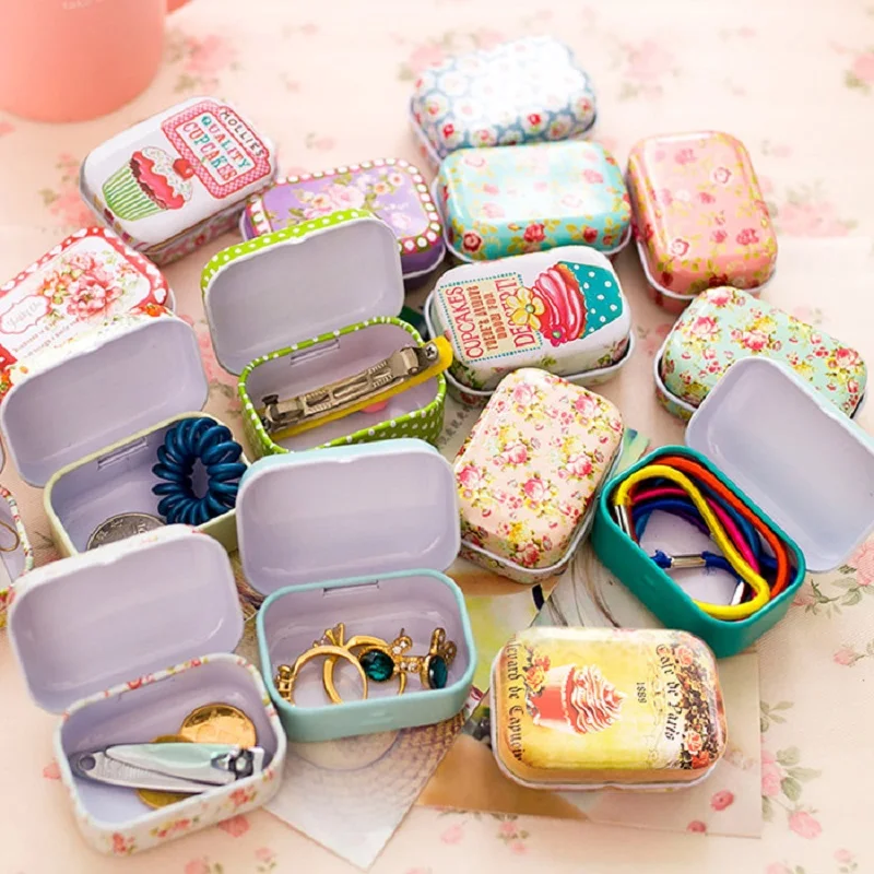 Kleurrijke mini blikken doos verzegelde pot verpakking dozen sieraden, snoepdoos kleine opbergdozen