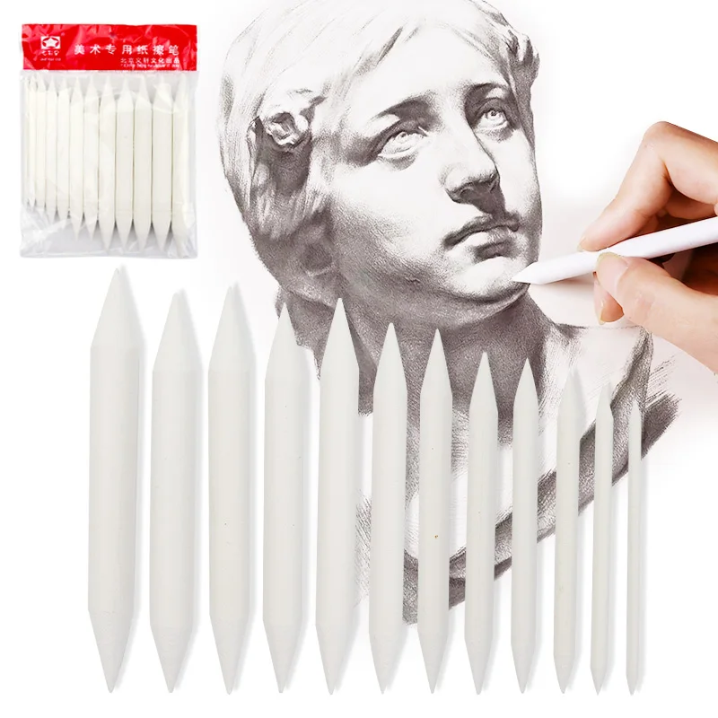 Dubbele Kop Duurzaam Kunst Tekengereedschap Pastel Nieuwe Vlek Tortillon Materiaal Escolar Schetsen