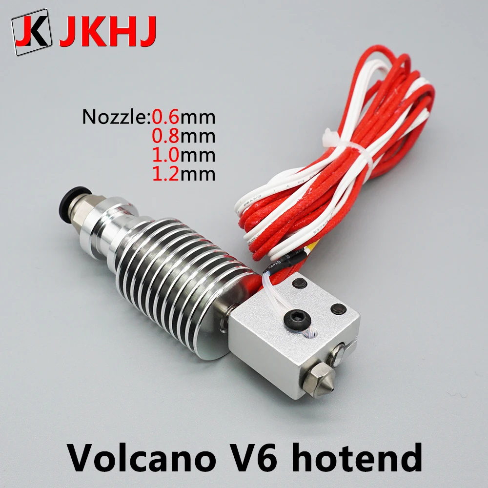 E3D V6 Vulkaan Hotend Onderdelen 3D Printer Accessoires Grote Diameter Nozzle 1.75Mm/0.6 0.8 1.0