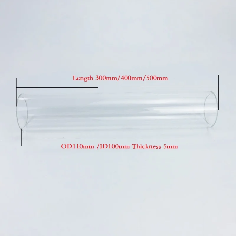 Borosilikatglas Spalte, Äußere Durchmesser 110mm, Innen Durchmesser 100mm, höhe 300mm/400mm/500mm