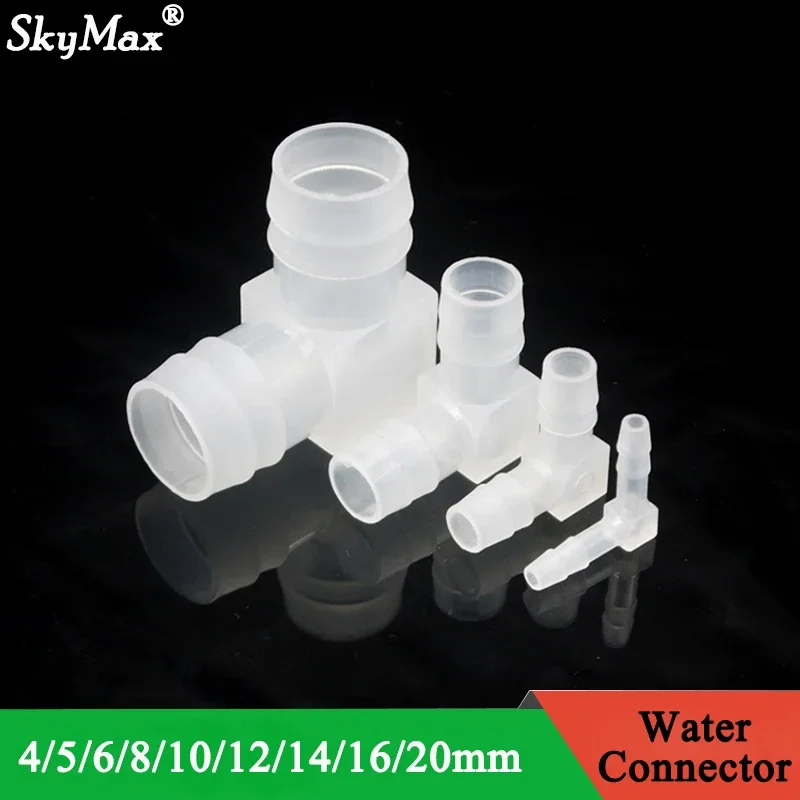 10 Stuks 4mm ~ 20mm Water Connector PP Food Grade L Type 90 Graden Elleboog Bocht 2-weg Splitter