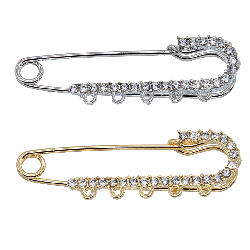 Classic inlaid high-grade CZ rhinestone charm pin female models long brooch delicate jewelry hundred
