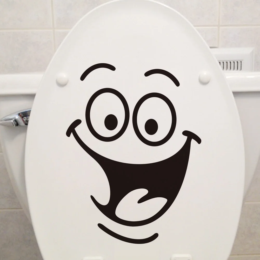 Großen Lächeln Gesicht Cartoon Wc Sitz Aufkleber Diy Wand Aufkleber Wohnkultur Kunst Wandmalereien