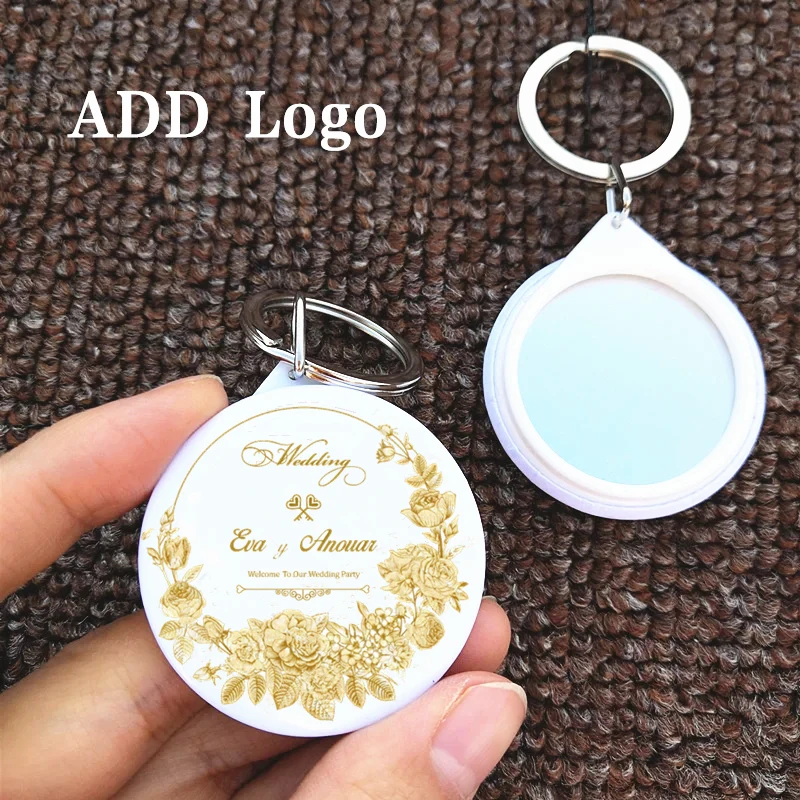 Aangepaste Sleutelhanger Met Spiegel Voor Gast, Huwelijkscadeaus Voor Gasten, Baby Shower,