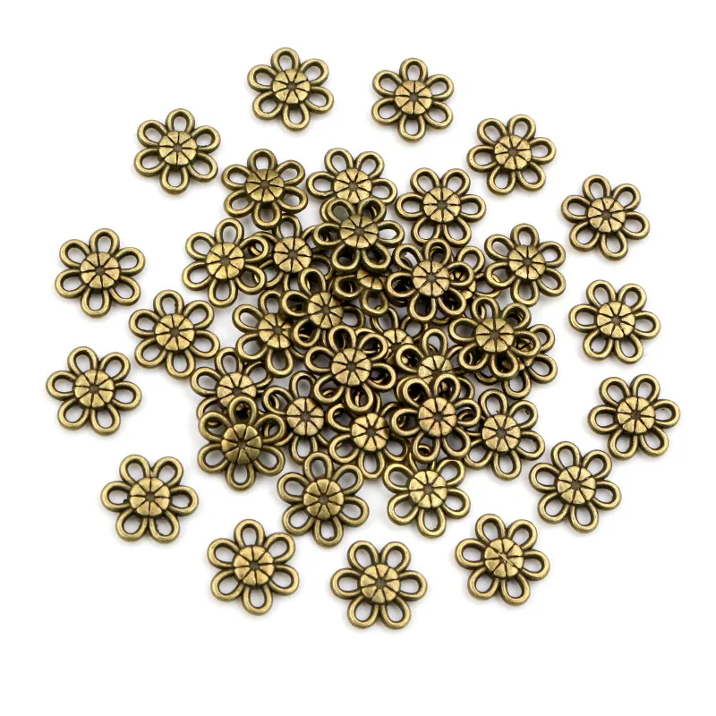 11Mm 50 Stuks Antiek Brons Vergulde Bloem Stijl Connector Handgemaakte Charms Hanger: Diy Voor