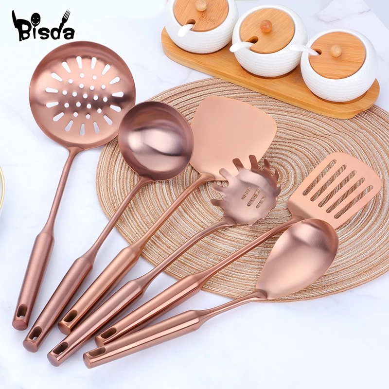 1PCS Kochgeschirr Edelstahl Rose Gold Küche Utensilien Hohe-grade Küche Werkzeug Funktionale Portion