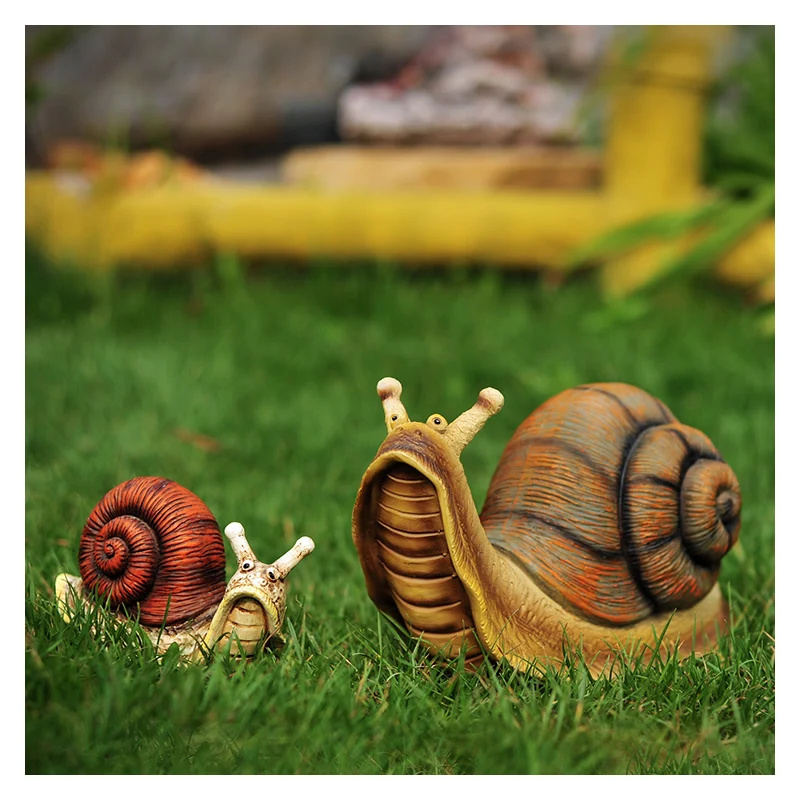 Nette Harz Schnecke Statue Outdoor Garten Shop Bonsai Dekorative Tier Skulptur Für Home-Office