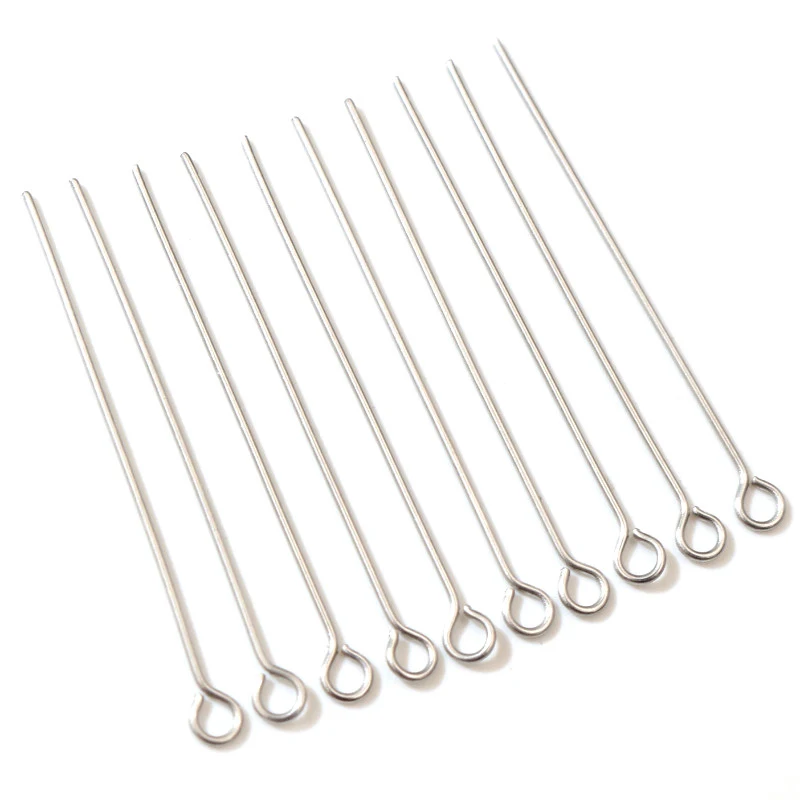 Kein Verblassen 100 teile/los 20 30 35 40 50 mm edelstahl Auge Pins Erkenntnisse Auge Kopf Pins Für Schmuck, der DIY Liefert Zub