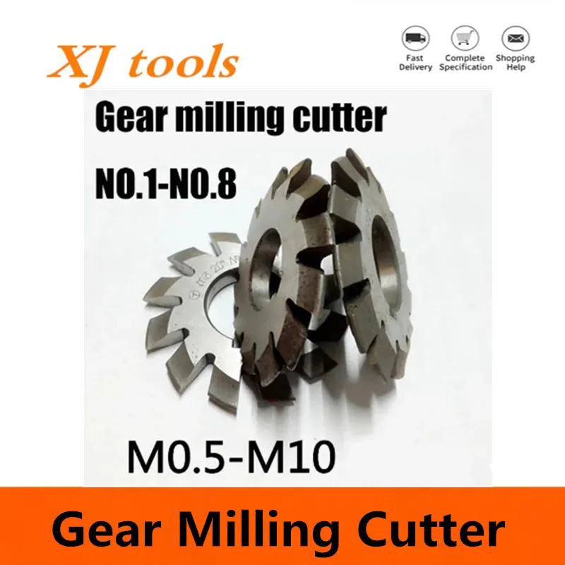 8PCS NO.1-NO.8 M0.4 M0.5 M0.6 M0.7 M0.8 M1 M1.25 M1.5 M2 M3 M4 Modul PA20 Grad HSS Getriebe Fräser Getriebe Schneiden Werkzeuge