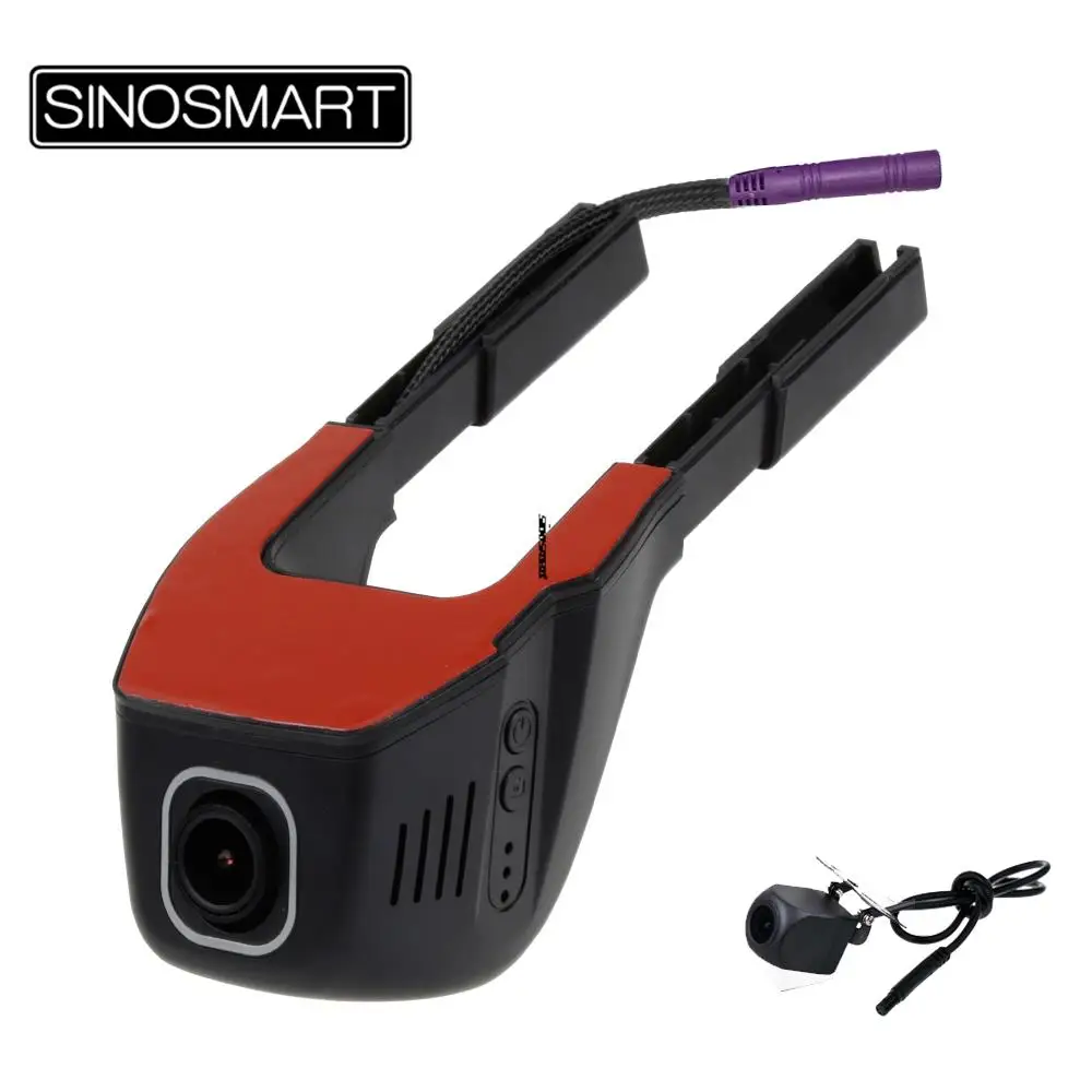SINOSMART Universal Wifi Dash Cam DVR für Volkswagen Honda Mazda Mitsubishi Opel Hyundai Kia App