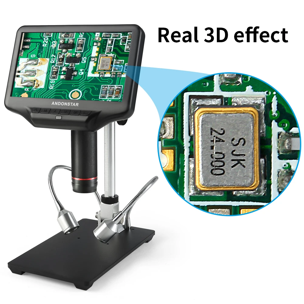 Andons tar ad407 hdmi digital mikroskop 270x mit 4mp uhd 7 ''lcd einstellbarer bildschirm usb video
