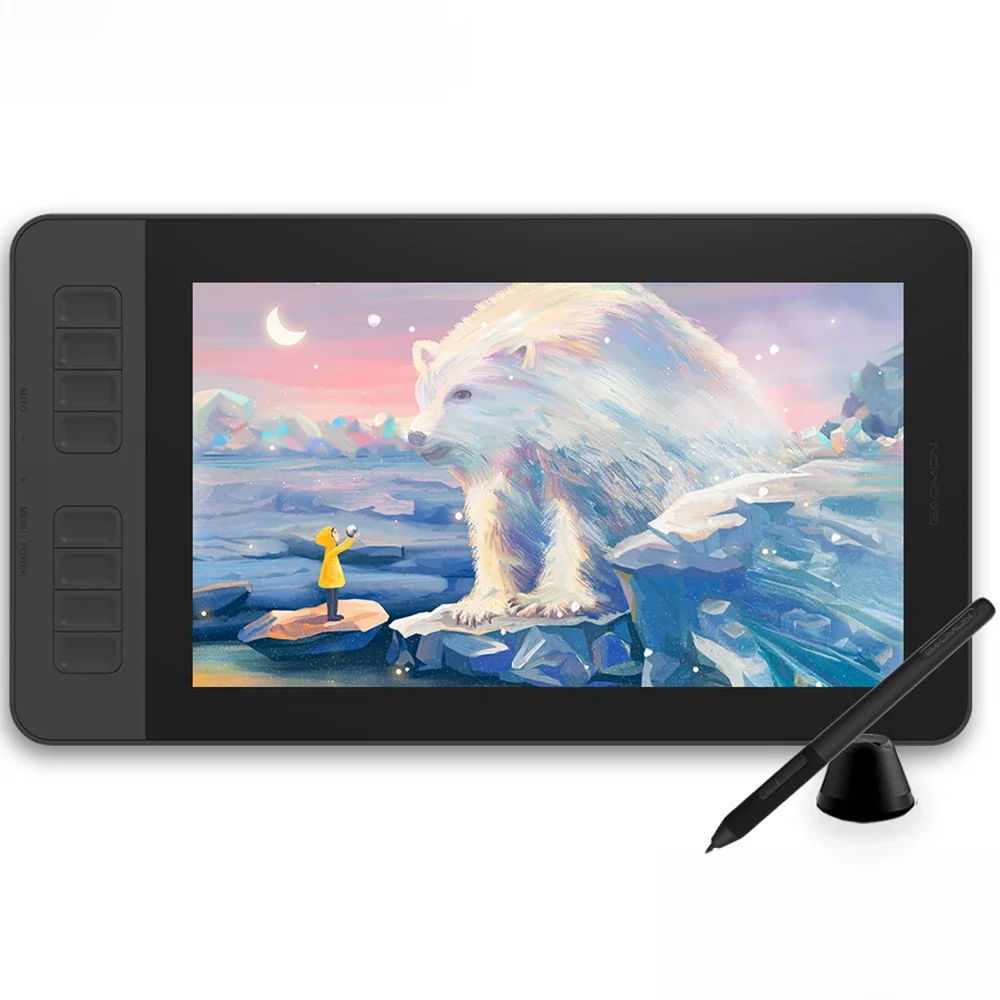 GAOMON PD1161 IPS HD-Grafiktablett-Monitor mit 8 Tastenkombinationen und 8192-Niveau-Stift,