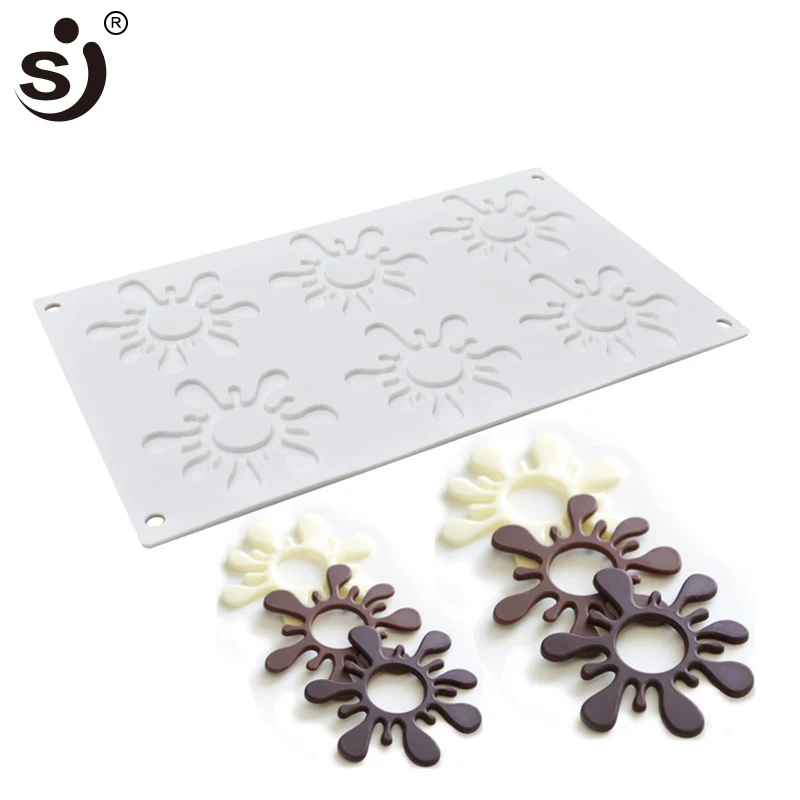 SJ Schokolade Silikon Formen Kuchen Dekorieren Werkzeuge 3d Dekorationen Blume Hohl Für Mousse