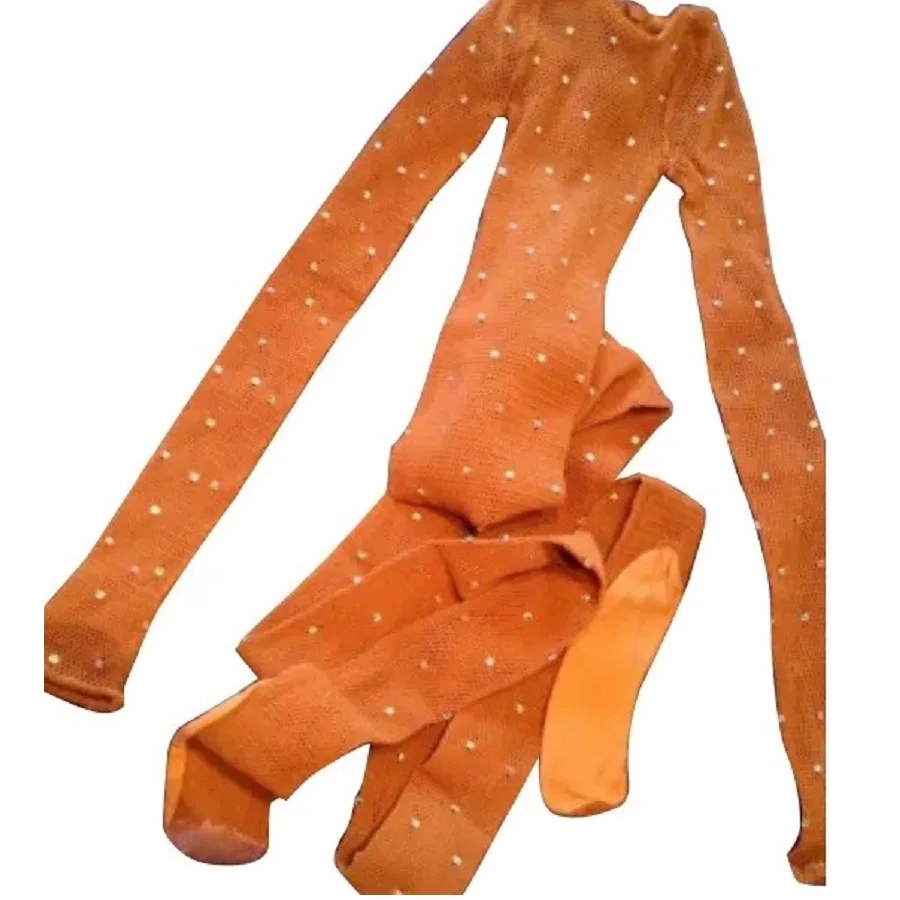 Latin Full Body Jumpsuits Met Strass Professionele Visnet Ballroom & Latin Dance Hard Garen