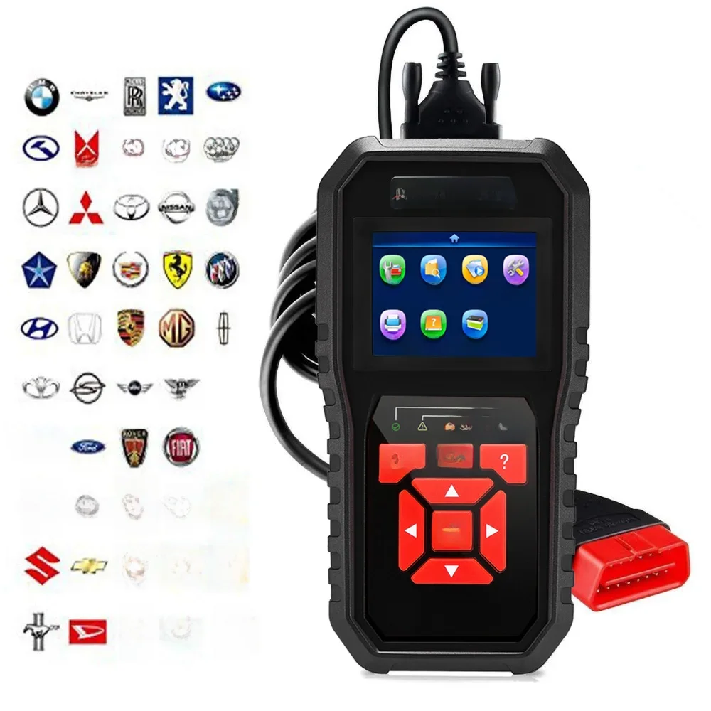 Profissional OBD2 Car Scanner, OBD Code Reader, KW850, Motor Diagnostic Scan Tool, Verifique todos