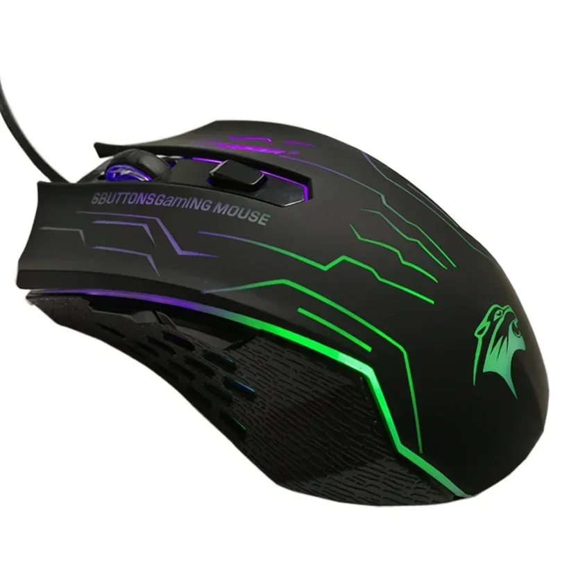 FORKA Stille Klik USB Bedrade Gaming Muis 6 Knoppen 3200 DPI Mute Optische Computermuis Gamer Muizen