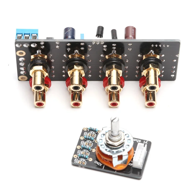 KYYSLB AC Dual 12V ODER DC12V Verstärker Chassis Signal Auswahl Schalter Bord Audio Quelle Signal Schalt Relais Band mit RCA