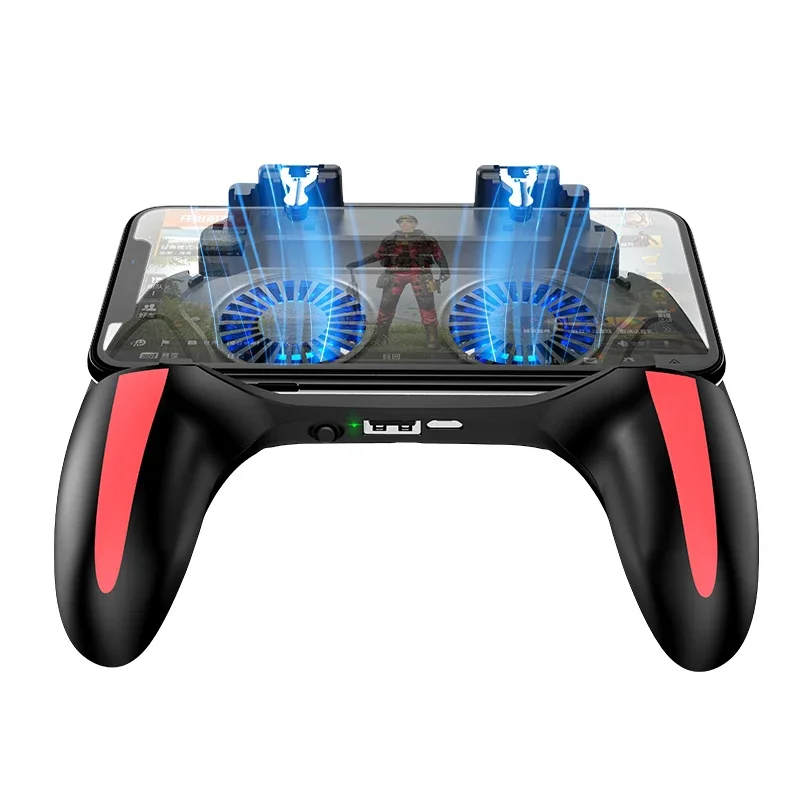 PUBG mobile controller mit doppel fan kühlung für iphone ios android telefon spiel pad freies feuer