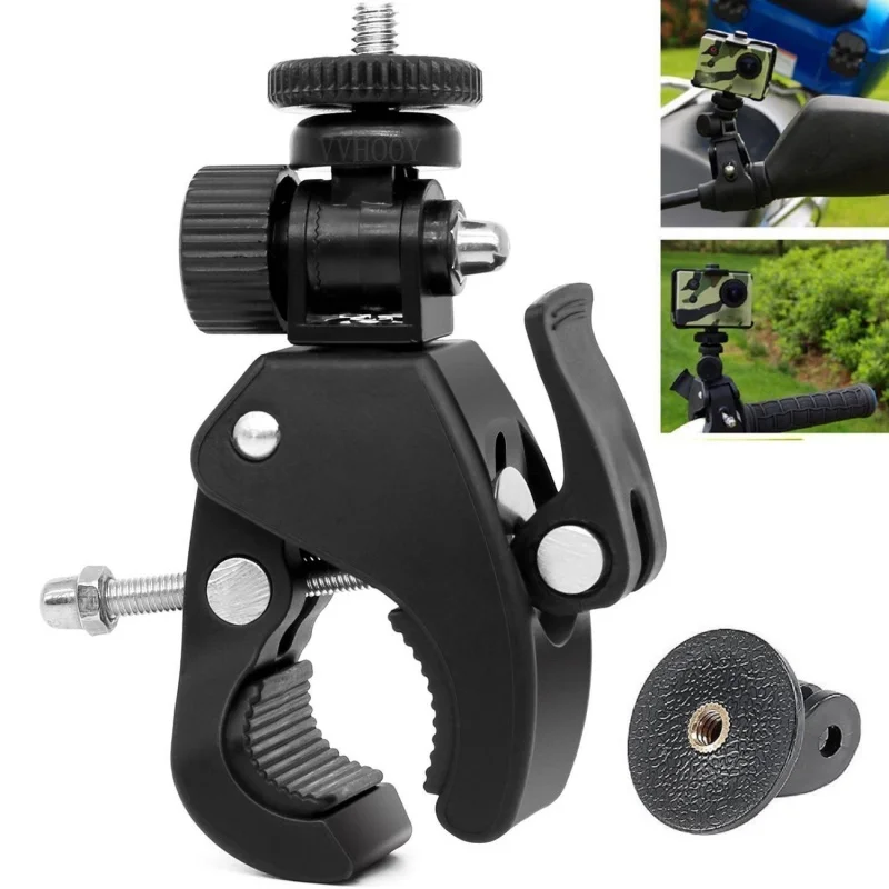 1 STÜCK Hohe Qualität 1/4 Kamera DV DSLR Fahrrad Lenker Klemme Halterung Stativ Schraube Clip