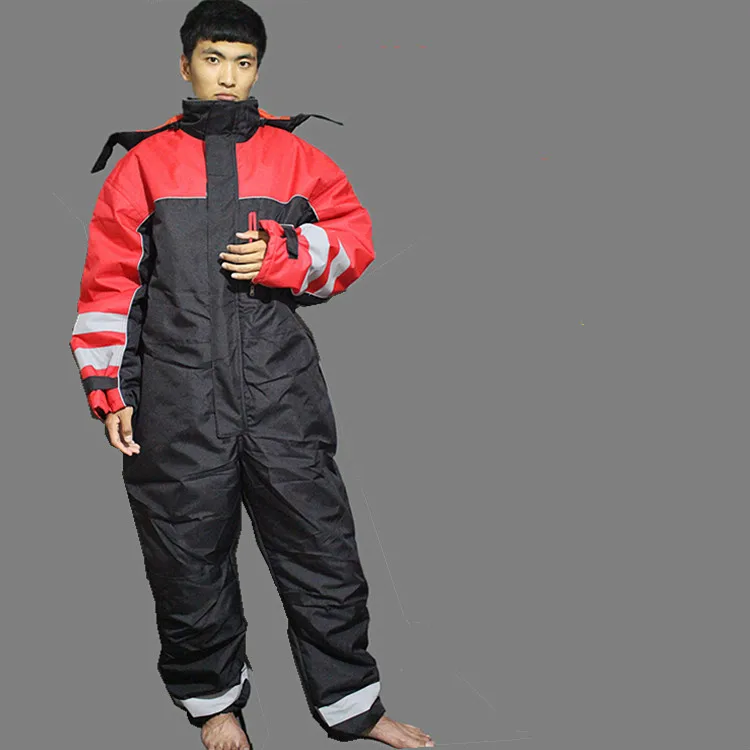 Winter Wasserdicht winddicht Overalls Männer Baumwolle Gepolsterte Kapuze Overalls Kalten Wetter